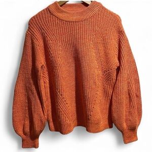 H&M Vibrant Orange Turtleneck Sweater
